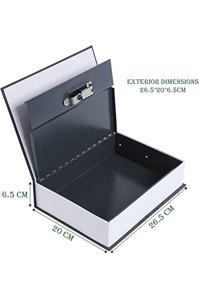 RUBIK Book Safe with Combination Lock - Navy Blue (Large)