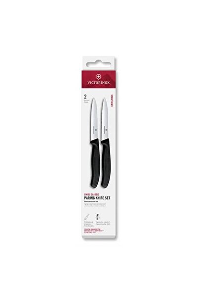 Victorinox 6.7793.2 Swiss Classic 2li 10cm Soyma Bıçağı Set, Siyah