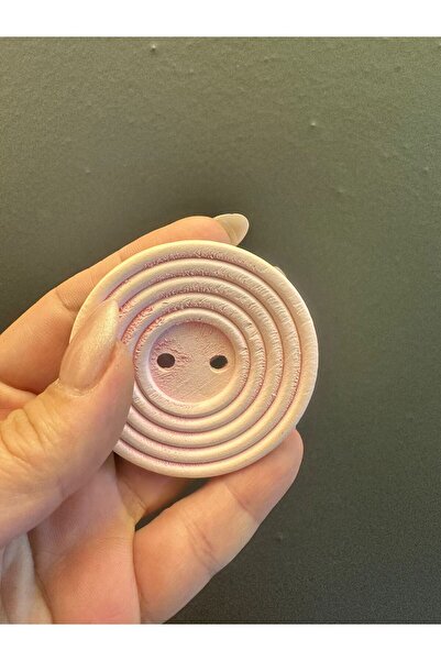 Gönülden Tasarım Wooden Single Button Diameter 6 cm Pink