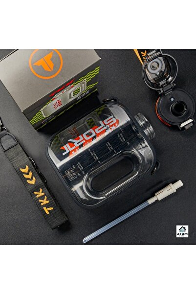 ATOM DEALS 1000ml Sport Bottle - Tritan BPA-free, Silicone Straw, Leakproof Flip-top (Green)