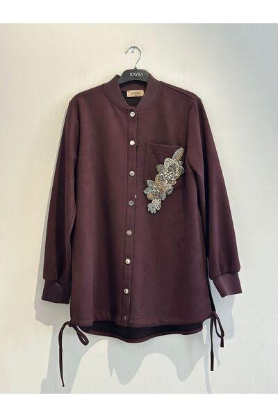 Kayra Embroidered Suede Tunic