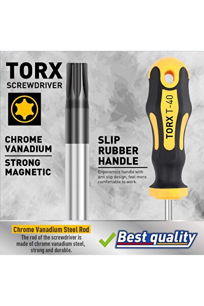 Amartisan 12-Piece Magnetic Torx Screwdrivers Set T5-T40