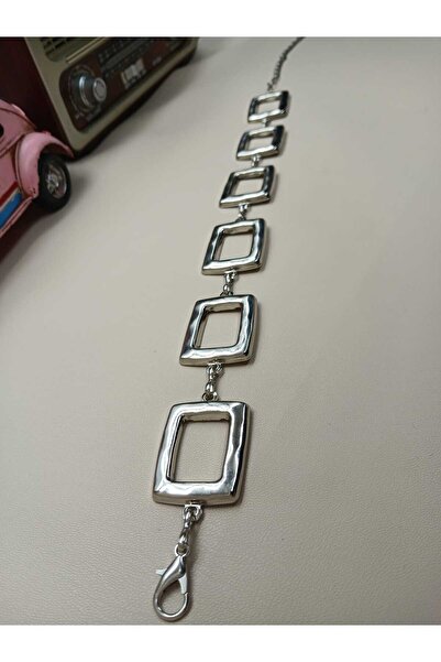 ARLIVA Gümüş kaplama Dikdörtgen Figürlü kadın pantolon kemeri, elbise kemeri, ceket kemeri