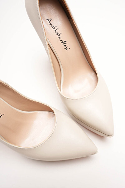 Ayakkabı Ateşi Women's Special Design Platform Shoes Siena Beige Skin