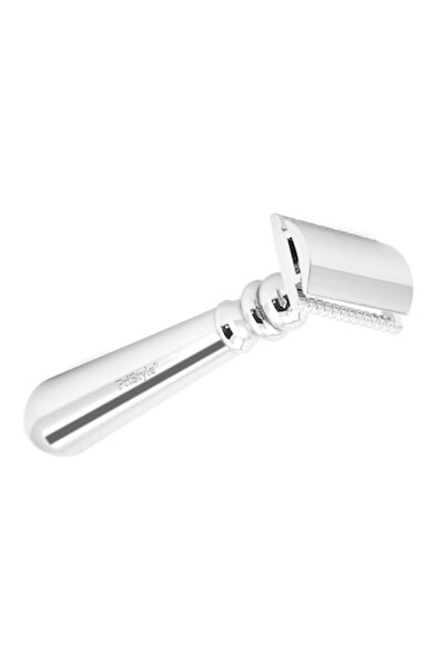 PriStyle Aparat de ras de siguranță clasic din oțel inoxidabil cromat, mâner ...