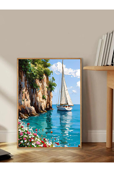 Tuba Decor Tablo dintr-o singură bucată cu rame din lemn pentru sufragerie, s...