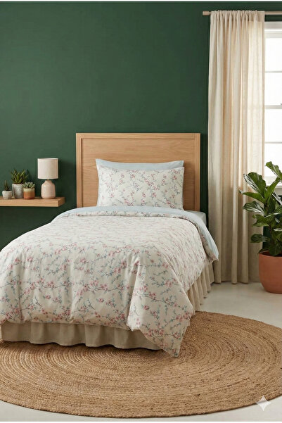 H&F Trendline Set de husă de pilotă dublă cu model floral