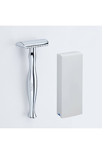 PriStyle Lamă de ras clasică din oțel inoxidabil, argintie