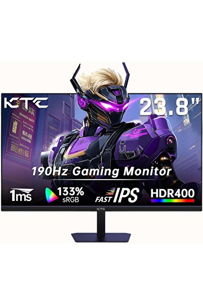 KTC 24 Inch FHD Gaming Monitor H24F8, 190Hz, Fast IPS, 2xHDMI+DP, HDR400