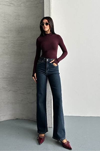 macharel jeans D91 Kadın Jean Palazzo Pantolon