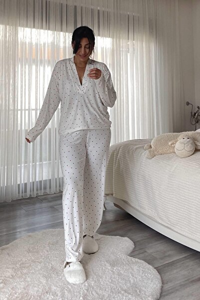 MJAMASS Modal Combed Cotton Heart Pajama Set