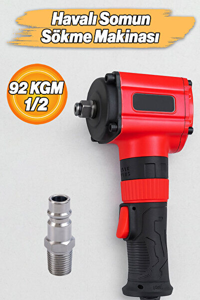 Badem10 Profesyonel 1/2'' Havalı Somun Sökme Makinesi 92 KGM Güçlü Torklu Dar...