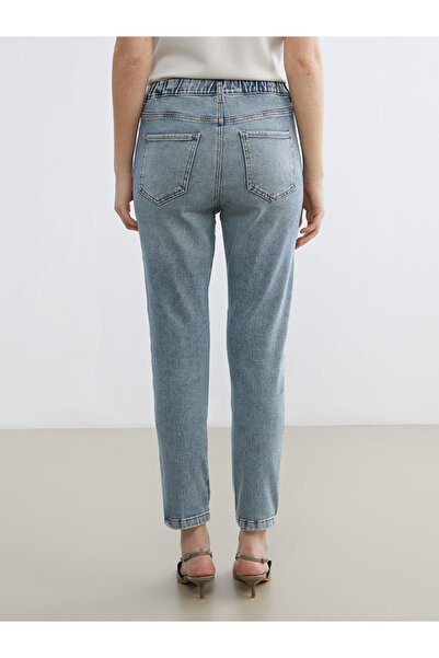 LC Waikiki Classic Indigo Elastic Waist Mom Fit Women's Jeans