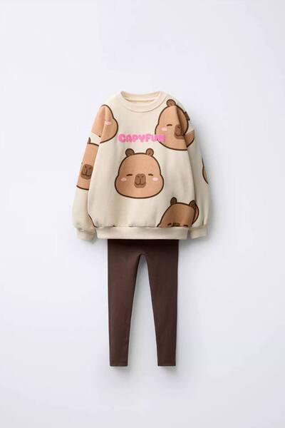 Alvadonna Capyfun Girls' Leggings Bottom and Top Set