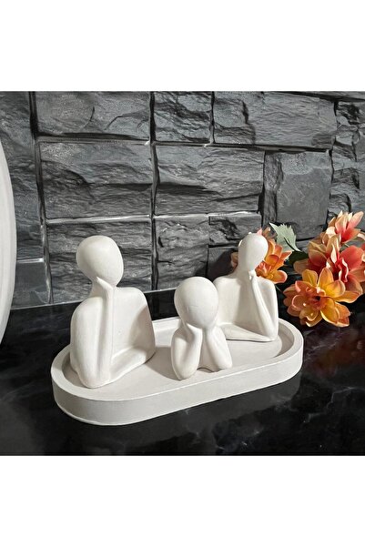Family Object Trinket ornament with A decorative TRAY with children as a souvenir