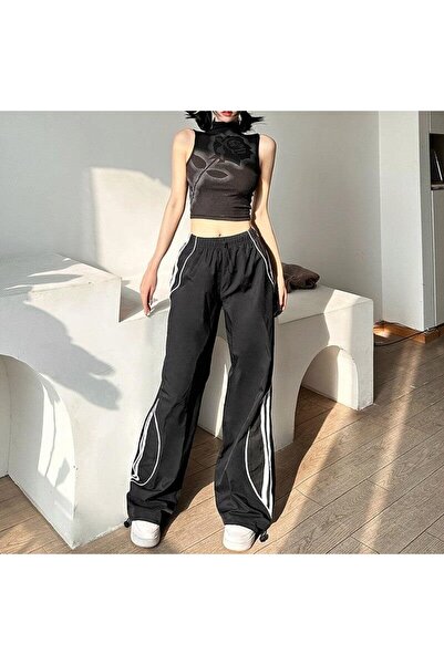Karakedi Black Sports White Striped Trousers