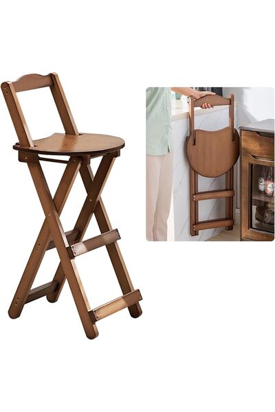 RUBIK High Bar Stool, Folding Wood Chair for Home, Kitchen, Office, Restauran...