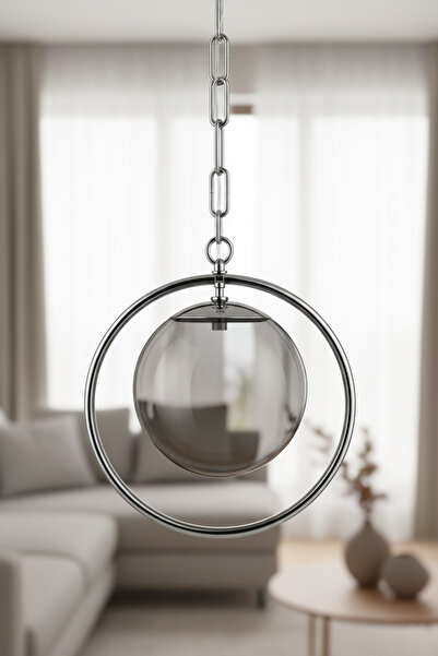 Vivido Home Metal Premium Krom Raven Tekli Avize