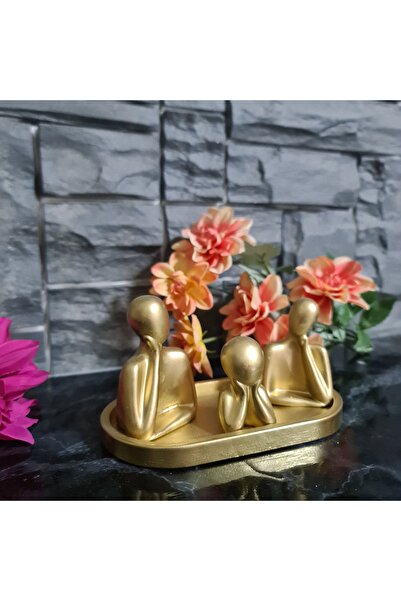 Family Object Trinket ornament with A decorative TRAY with children as a souvenir