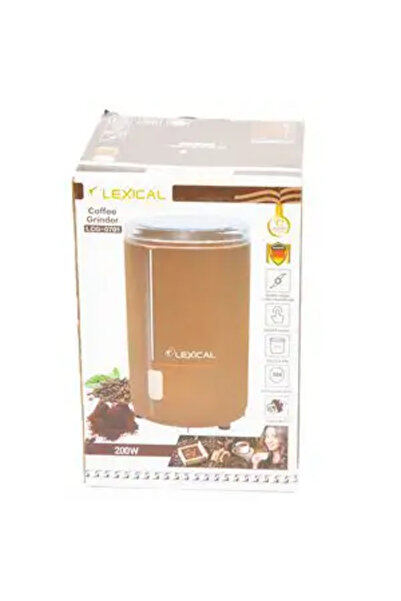 Lexical Electric Coffee Grinder with Stainless Steel Blades- Brown Color