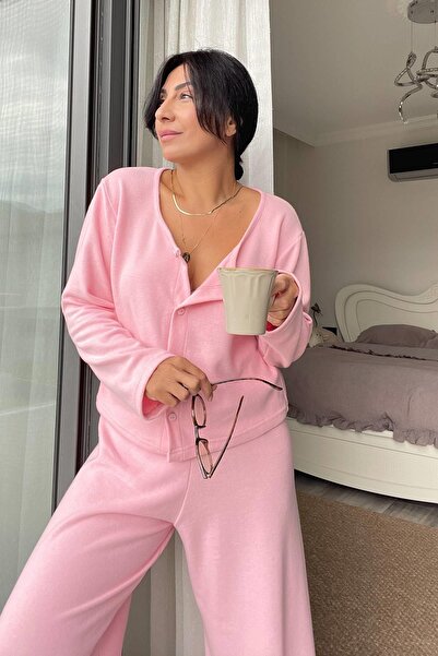 MJAMASS Candy Pink Buttoned Suit