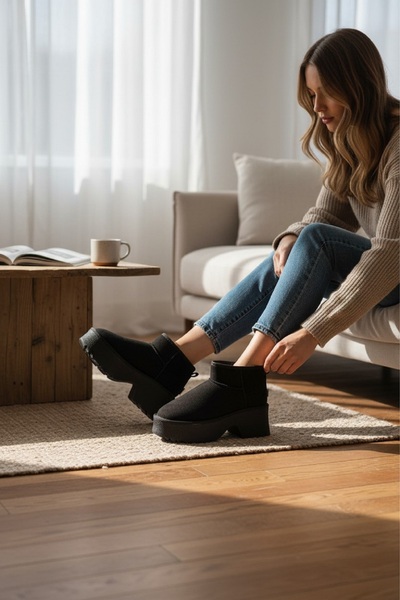 KUUM LONDON Cizme cu toc negru pentru femei Kumm London km781