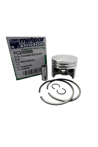 Meteor Complete chainsaw piston compatible with Stihl MS 200, 200T, Ø 40 mm