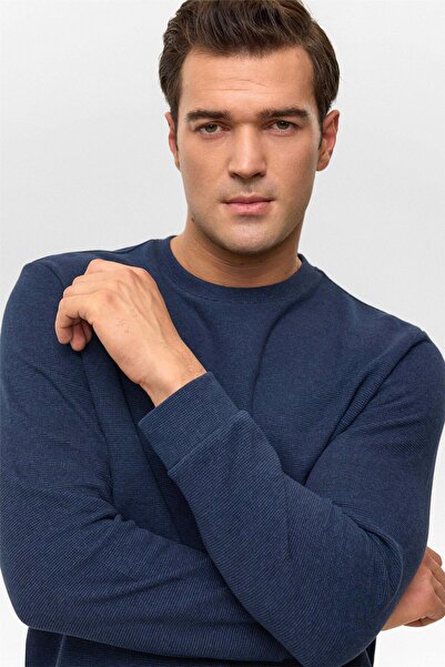 SÜVARİ O Neck Thessaloniki Navy Blue Men's Sweatshirt Sw2013700010