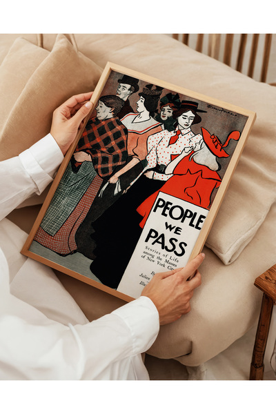 ARTHOUSECOLLECTIVE Edward Penfield - People We Pass - Unframed Poster in Table Dimensions