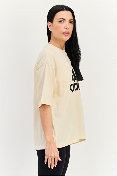 adidas Women Sportswear Fit Short Sleeve Outdoor T-Shirt, Beige