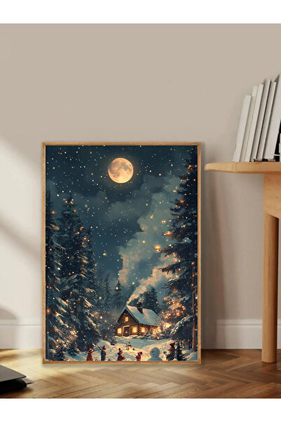 Tuba Decor Tek Parça Ahşap Çerçeveli Oturma Odası Salon Mutfak Tablo