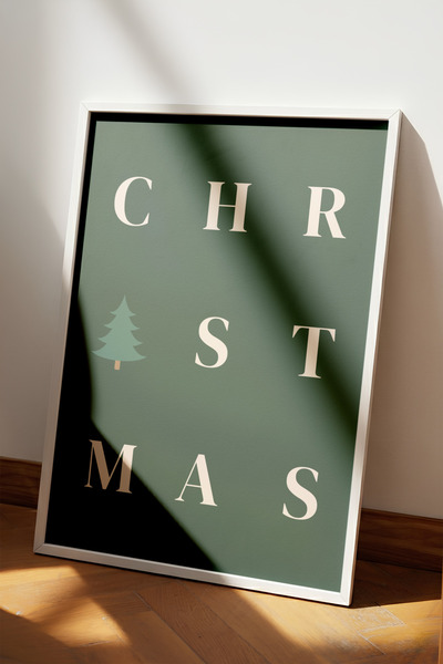 Wooden Factory New Year Themed 3 Piece Framed Painting Set, New Year Themed Wall Decoration