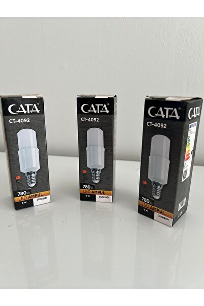 genel tedarik-tse LED AMPUL 8W CT-4092 78OLM ÜÇLÜ PAKET CATA