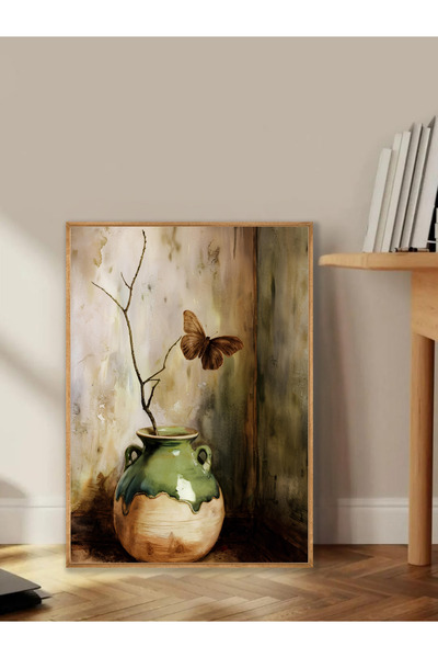 Tuba Decor Tek Parça Ahşap Çerçeveli Oturma Odası Salon Mutfak Tablo