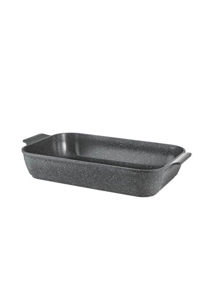 Newflon Lajoya Granite Rectangular Tray, Gray, 31 cm 🫕✨ – 3.5 Liter Capacity
