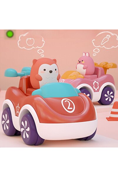 Ominii 8 Pcs Cute Cartoon Animal Pull-Back Inertia Car Kids Toy Kindergarten Activities Gifts