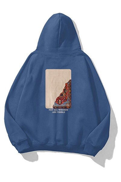 Trendiz Unisex Not All Wounds Are Visible Sweatshirt İndigo