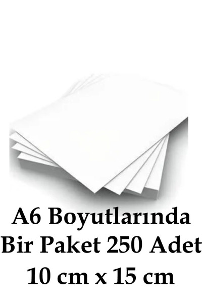 OzmeralBaskı 250 Adet Parlak & Mat A6 10x15 Kart - Davetiye Kağıdı - Not Kart...