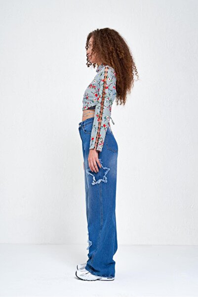 Karakedi Blue Star Patch Vintage Jeans