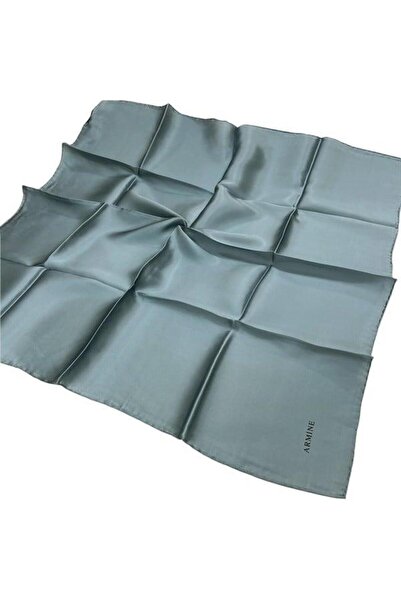 Armine Plain Silk Scarf - 1197 Metallic Blue Sura