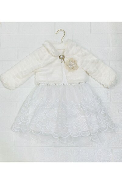 VAJESTO Rochie Brode cu bolero de pluș pentru fetiță