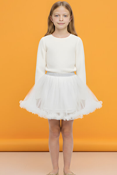 ESİLA KİDS Fusta pentru fetiță Fusta elegantă cu mărgele