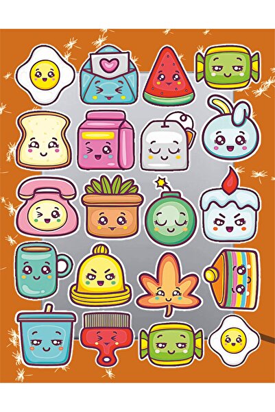 hediyenebak مجموعة ملصقات ذات طابع لطيف وشهي من سلسلة 1 |   ملصق للكمبيوتر المحمول والكمبيوتر الشخصي والتابلت والهاتف والدفتر ومجلة البوليت جورنال