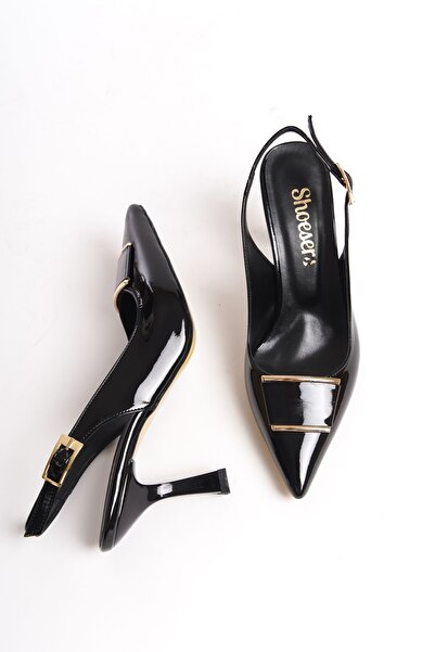 Redoxy Women's Special Design Ankle Strap Metal Buckle Patent Leather Stiletto