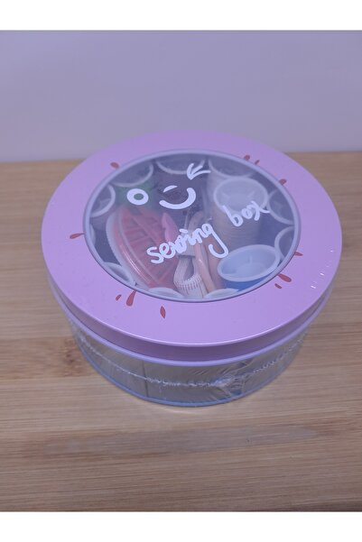 blackleg Yuvarlak Metal kutuda kapaklı Seyahat Dikiş seti İğne İplik mezure m...