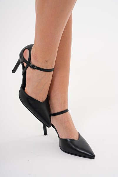 golden heel 8.5cm Thin Heel Women's Black Stiletto Heels