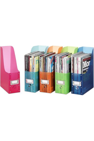 Whitmor Magazine Organizers, Set of 5, Multicolor