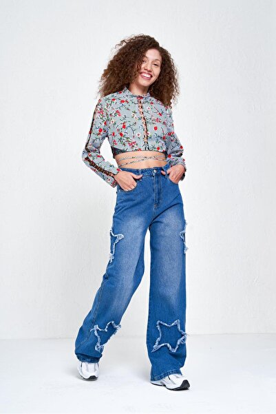 Karakedi Blue Star Patch Vintage Jeans