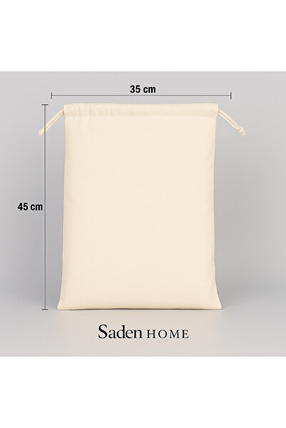 SADEN HOME 5 ADET AĞZI BÜZGÜLÜ HAM BEZ AMERİKAN KUMAŞ AYAKKABI SAKLAMA KESESİ...