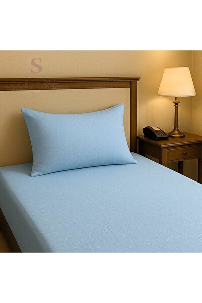 shules collection Linen Buldan Blue Single Sheet + Pillowcase